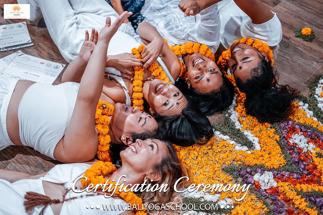 Yoga Teacher Training certification ceremony at Bali Yoga School