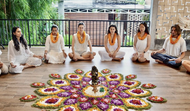 Meditation at Bali Yoga School