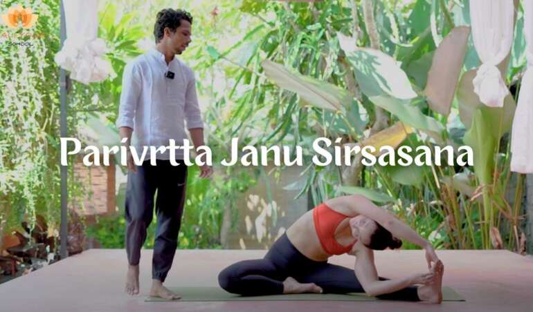 Parivrtta Janu Sirsasana - Bali Yoga School