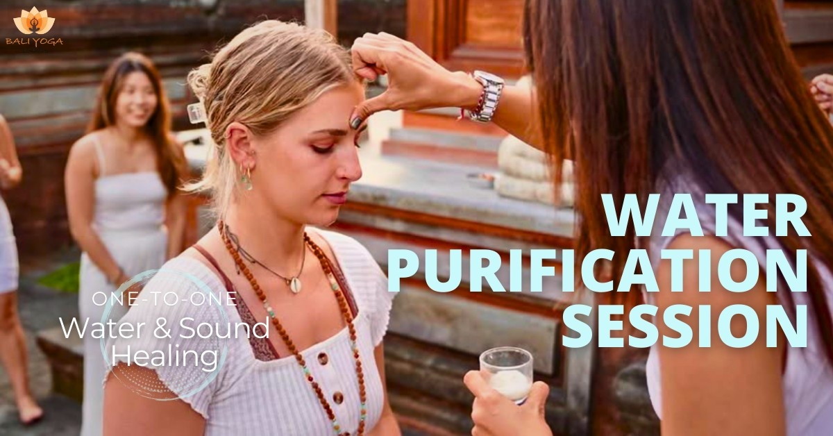 Water purification session in Bali Yoga School Water purification session in Bali Yoga School