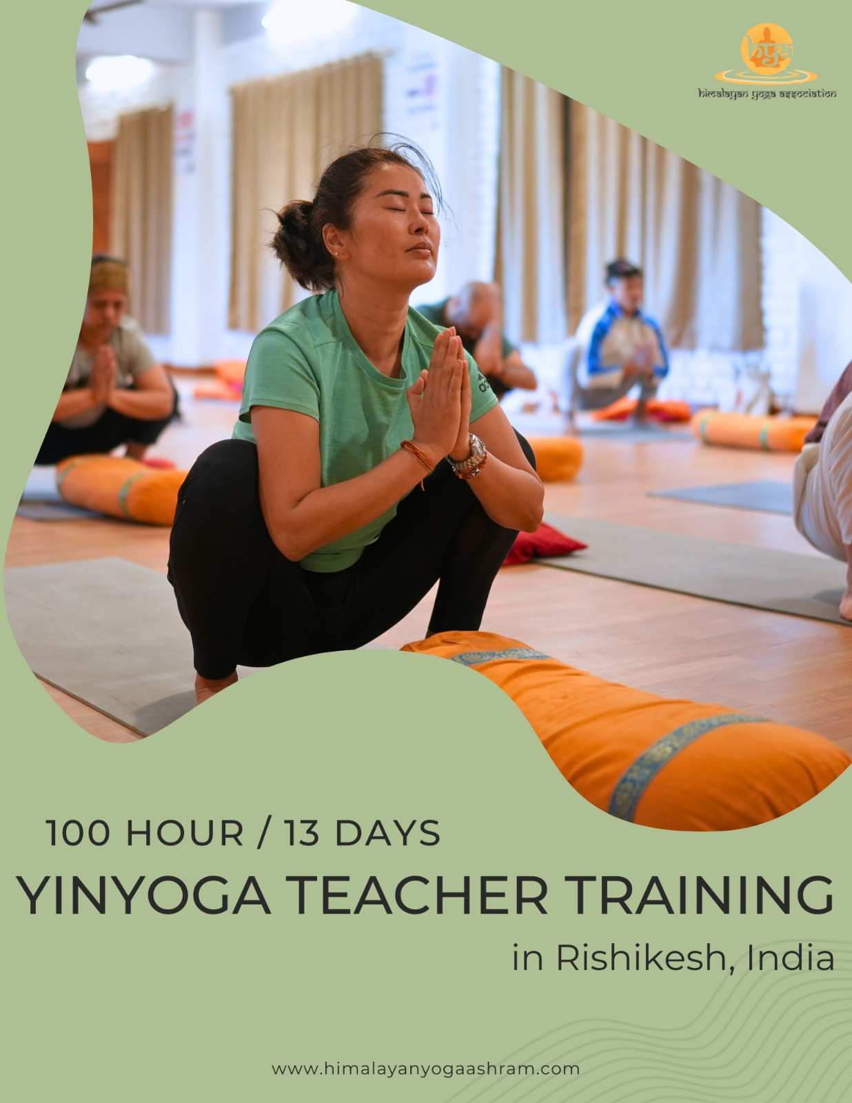 100 hour yin yoga teacher training in Rishikesh India HYA