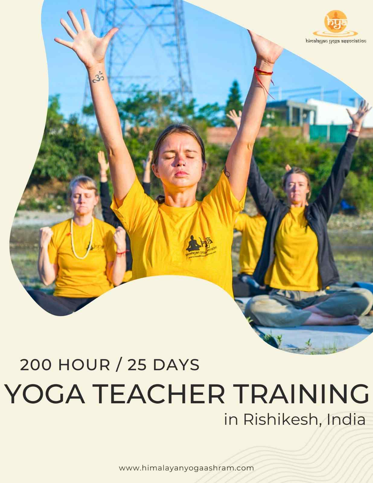 200 hour yoga teacher training in Rishikesh India Himalayan Yoga Association