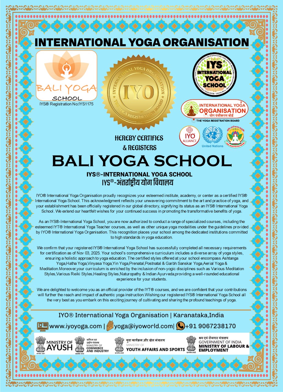Yoga Organization Certificate